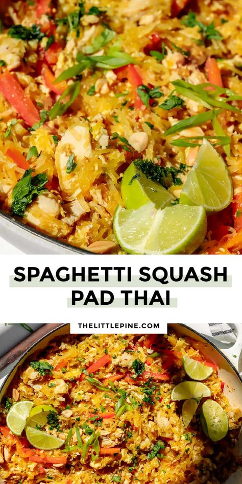 Keto Pad Thai, Spaghetti Squash Pad Thai, Thai Ingredients, Healthy Squash Recipes, Spaghetti Squash Recipes Easy, Week Meals, Thai Recipe, Pad Thai Recipe, Pine Kitchen