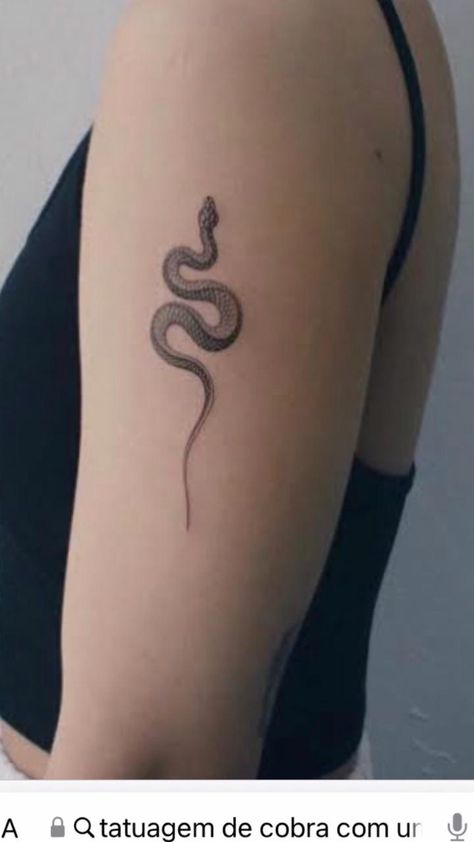 Small Snake Tattoo, Cobra Tattoo, Serpent Tattoo, Rose Tattoos For Women, Sharpie Tattoos, Snake Tattoo Design, Tattoo Desings, Tattoo Feminina, Dainty Tattoos