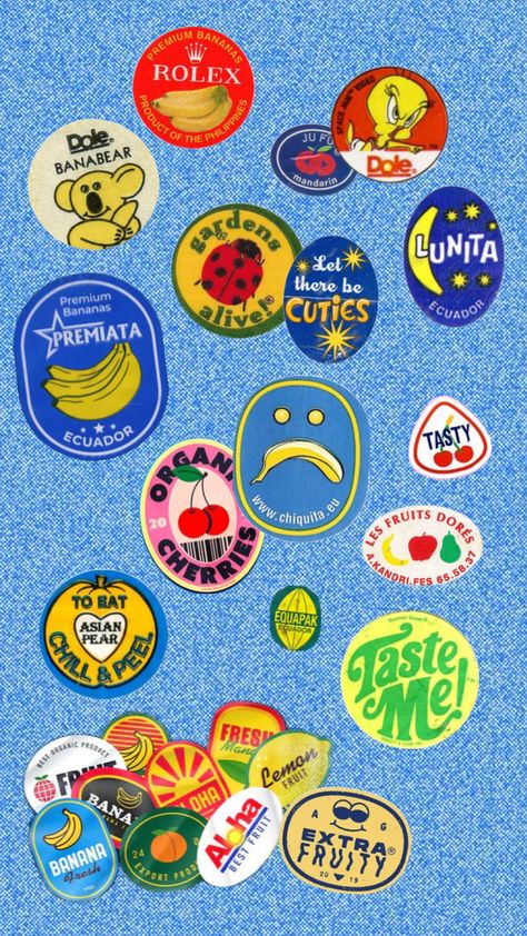 Sticker Lockscreen, Fruit Lockscreen, Library Tshirt, Sticker Graphic Design, Fruit Stickers, Sticker Graphic, Lockscreen Aesthetic, Graphic Design Inspiration, Design Inspiration