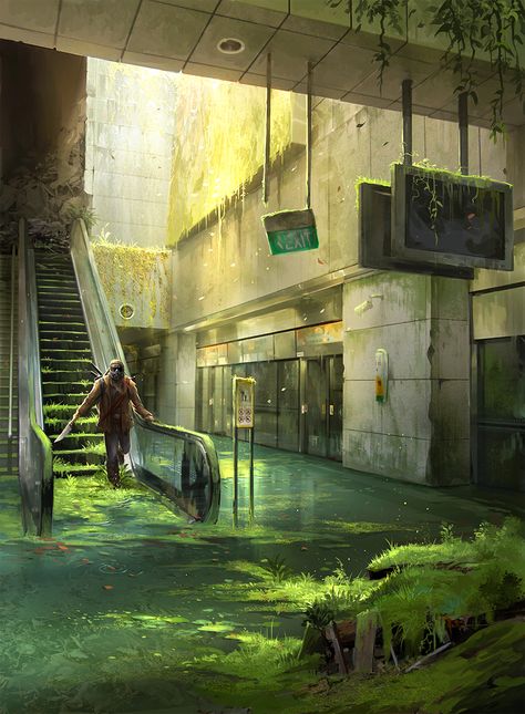 Image Prompts Collection - Album on Imgur Abandoned Station, Art Apocalypse, Concept Art Landscape, Hand Kunst, Apocalypse World, Apocalypse Aesthetic, Post Apocalyptic Art, Apocalypse Art, Post Apocalypse