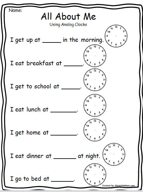 Whats The Time Worksheet, Time Worksheets For Grade 1, Time Worksheets 2nd Grade, Time Worksheets Grade 3, Worksheets 2nd Grade, About Me Worksheet, Clock Worksheets, Me Worksheet, Time Concept