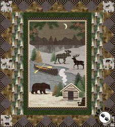 Deer Quilt, Lap Quilt Patterns, Panel Quilt Patterns, Fabric Panel Quilts, Light Quilt, Northcott Fabrics, Quilt Border, Quilt Stores, Personalized Quilt