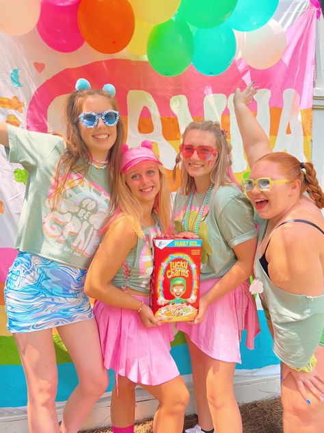 Lucky Charms Bid Day, Sorority Themes, Recruitment Themes, Kennesaw State University, Kennesaw State, Sorority Bid Day, Bid Day Themes, Lucky Me, Go Greek