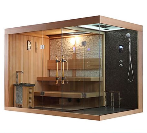 Wellness Room At Home, Sauna Bathroom Design, Sauna A Vapor, Sauna Shower, Wood Sauna, Home Spa Room, Portable Sauna, Dry Sauna, Sauna Steam Room