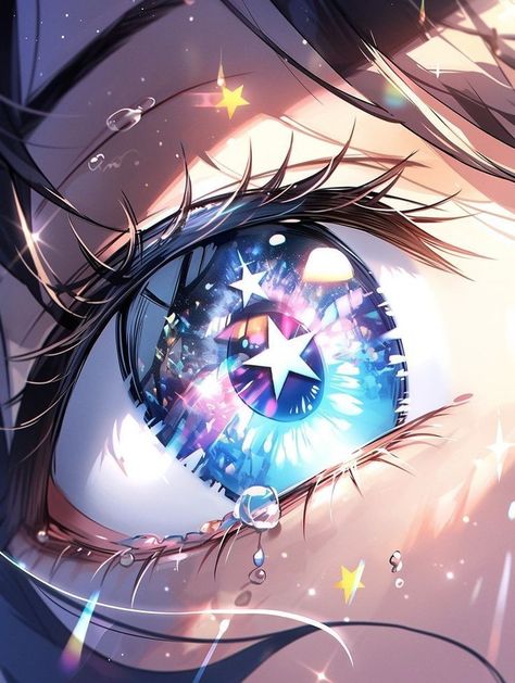 Anime Moon, Galaxy Eyes, Cute Eyes Drawing, Eyes Artwork, Best Anime Drawings, Anime Galaxy, Cute Galaxy Wallpaper, Anime Eye Drawing, Cute Eyes