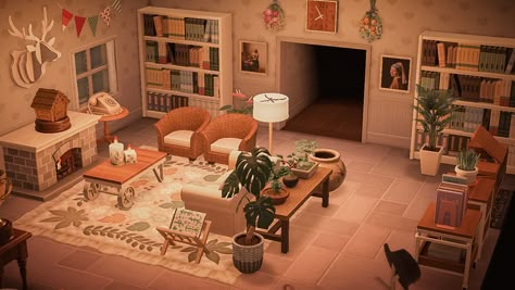 Acnh Room Design Living Room, Acnh Home Living Room, Acnh House Living Room, Animal Crossing House Living Room, Acnh Indoor Ideas, Acnh House Interior Living Room, Animal Crossing First Room Ideas, Acnh Room Inspiration Living Room, Animal Crossing House Ideas Living Room