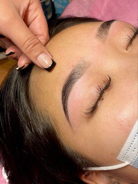 Brow laminationwax and tintCan lasts 4-6 weeks Eyebrow Shaping Lamination, Shaped And Tinted Eyebrows, Eyebrow Ideas Natural, Arched Tinted Eyebrows, Eyebrow Waxing And Tinting, Eyebrow Hybrid Tint, Waxed And Tinted Eyebrows, Eyebrows Waxed And Tinted, Tinted And Laminated Eyebrows