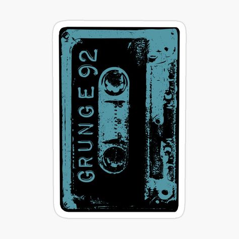 Get my art printed on awesome products. Support me at Redbubble #RBandME: https://www.redbubble.com/i/sticker/Grunge-90-s-Vintage-Concert-Mixtape-Retro-by-IronEcho/129092984.EJUG5?asc=u Grunge Stickers, Stickers Shop, Music Cassette, Grunge Band, Room Redesign, Scrapbook Stickers Printable, Y2k Grunge, Stickers Printable, Retro Music