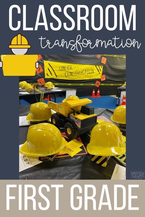 Construction and Lego Transformation ideas for first grade including photographs of set up ideas, shopping lists, lesson activities and more! Construction Writing Activities, Construction Literacy Activities, Construction Transformation Classroom, Construction Room Transformation, Construction Classroom Transformation, Theme Reading Activities, Construction Classroom, Construction Theme Classroom, Literacy Week