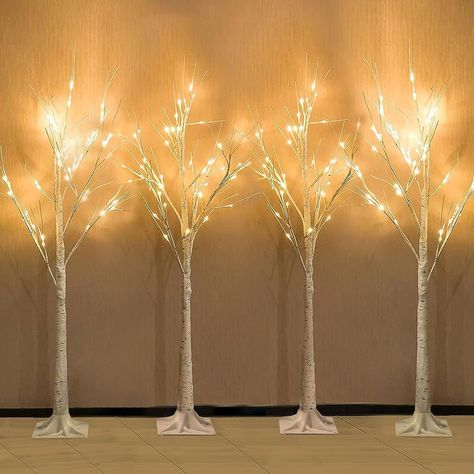 Realistic Birch Tree Lights, Super Bright 96 LEDs Warm White Lights, Switch with ON/TIMER/OFF Button, Create a Warm and Fairy Illumination Effect for Sweet Home. Birch Christmas Tree, Birch Christmas, Outdoor Thanksgiving, White Birch Trees, Warm White Lights, White Lights, Indoor Christmas Decorations, Indoor Christmas, Decorating With Christmas Lights