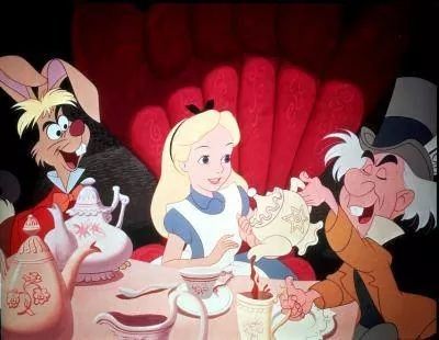 The famous tea party scene in Disney's Alice in Wonderland, 1951 Alice In Wonderland Games, Disney Baby Names, Alice In Wonderland Cartoon, Alice In Wonderland 1951, Alice In Wonderland Disney, Tema Disney, Animation Disney, The Princess Bride, Alice In Wonderland Birthday