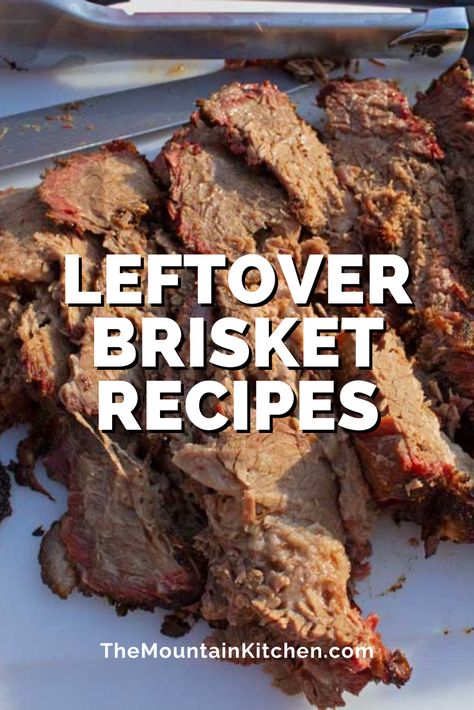 Transform leftover brisket into something your whole family will love again and again with these 5 leftover brisket recipes! Offset Smoker Recipes, Brisket Enchiladas Recipe, Leftover Brisket Recipes, Brisket Recipes Crockpot, Smoked Brisket Chili, Beef Brisket Sandwich, Brisket Recipes Smoked, Mountain Kitchen, Beef Brisket Recipes