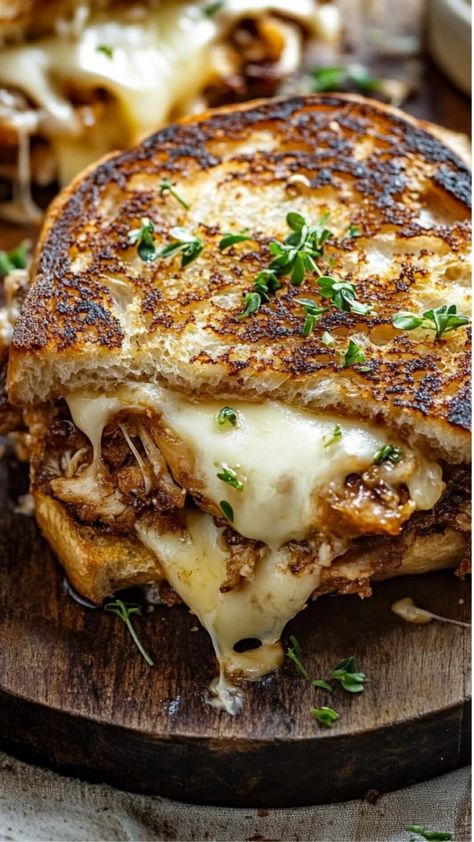 Chicken Grilled Cheese Sandwich - Valerie Recipes Bbq Chicken Grilled Cheese, Chicken Grilled Cheese Sandwich, Chicken Panini Sandwiches, Fancy Grilled Cheese Recipes, Grilled Cheese Panini, Chicken Grilled Cheese, Bacon Grilled Cheese Sandwich, Hot Sandwich Recipes, Fancy Grilled Cheese