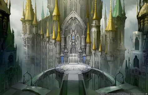 Final Fantasy XIV: Heavensward - Ishgard Walkways Final Fantasy Concept Art, Landscaping Inspiration, Fantasy Concept, Fantasy Props, Fantasy Castle, Fantasy Places, Final Fantasy Xiv, Fantasy Concept Art, High Fantasy