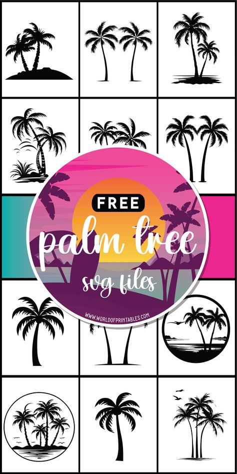 Explore our free Palm Tree SVG collection, perfect for anyone who loves crafting, printing, digital art, and creative projects. Whether you’re making invitations, crafting decor, or enhancing digital creations, our palm tree designs add a tropical touch to your work. Tropical Svg Files Free, Palm Tree Svg Free, Chris Tattoo, Tropical Svg, Palm Tree Svg, Crafting Decor, Palm Tree Graphic, Hawaiian Crafts, Cricut Svg Files Free