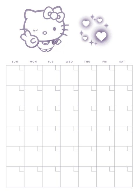 Hello Kitty calendar plannerfinanceiro 1418