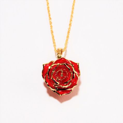 Your ultimate spring gift! 🌹🌹🌹 #giftforher #jewelrydesigner #boston #rosenecklace Red Rose Necklace, Necklace Quotes, Dragon Earrings, Real Rose, Rose Necklace, Spring Gifts, Rose Jewelry, Classy Jewelry, Gold Work