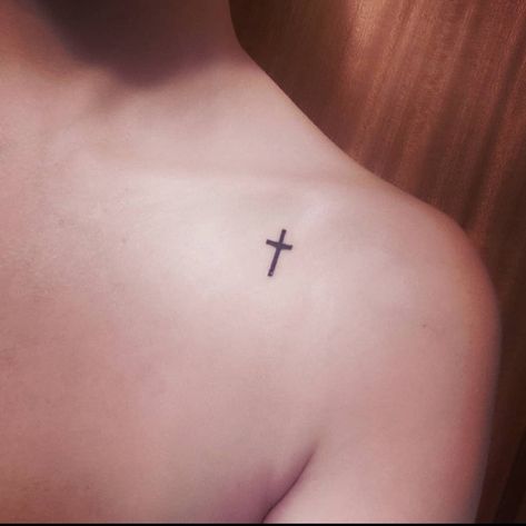 Collar Bone Cross Tattoo, Cross Collarbone Tattoo, Cross On Collar Bone Tattoo, Cross Collar Bone Tattoo, Cross Shoulder Tattoos For Women, Cross On Shoulder Tattoo, Cross On Chest Tattoo Woman, Cross Shoulder Tattoo, Cross Tattoo On Shoulder