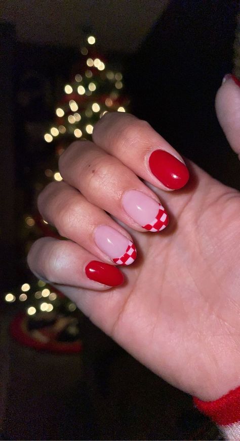 Checkered Nails, Convenience Store, Convenience Store Products, Nails, Christmas, Beauty