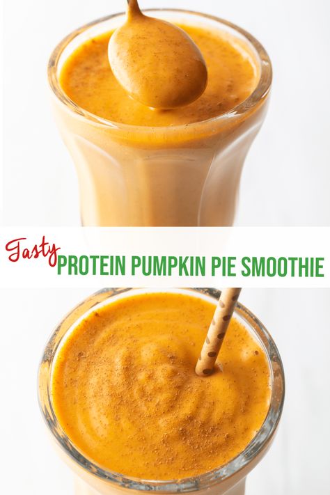 Pumpkin Shake Recipe, Pumpkin Pie Protein Smoothie, Pumpkin Protein Smoothie, Pumpkin Pie Protein Shake, Pumpkin Protein Shake, Pumpkin Smoothie Healthy, Pumpkin Pie Shake, Healthy Chocolate Smoothie, Pumpkin Smoothie Recipe