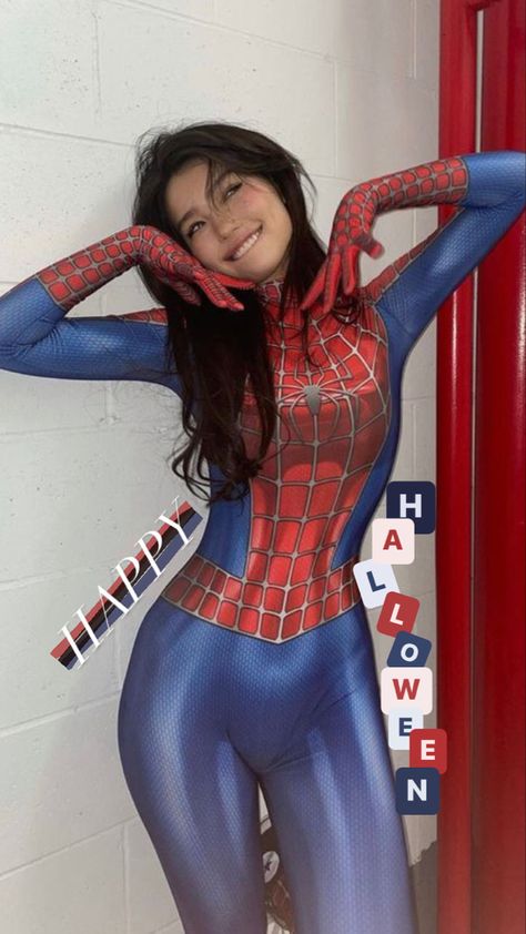 spiderman halloween costume for women and teen spiderman costume aesthetic Halloween Costume, Spiderman, Halloween, Red, Blue