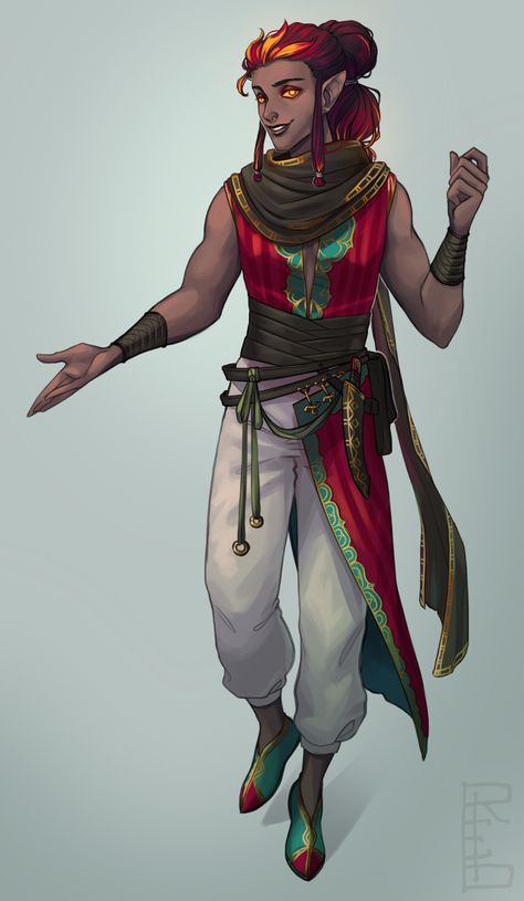 ArtStation - Kaeda Character Designs, Rachel Denton Blue Fire Genasi, Rachel Denton, Fire Genasi, Art Animation, Dungeons And Dragons Characters, Dnd Art, Red Art, Arte Fantasy, Fantasy Rpg