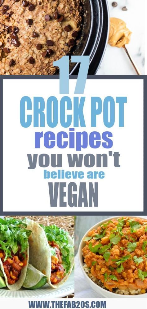 Here are 17 amazing vegan crock pot recipes that you won't believe are even vegan.. #vegan #crockpot #vegancrockpot #foodanddrink #veganrecipes #slowcooker #dinner Vegan Crock Pot Recipes, Vegan Crock Pot, Vegan Slow Cooker Recipes, Vegan Crockpot Recipes, Vegan Crockpot, Breakfast Crockpot Recipes, Vegan Slow Cooker, Vegetarian Crockpot Recipes, Crockpot Breakfast