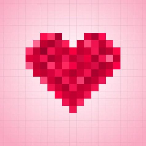 Heart Graphic Design, Pixelated Heart, Pixel Tattoo, Digital Heart, Heart Abstract, Lego Dots, Valentine's Day Illustration, Easter 2024, Pixel Heart