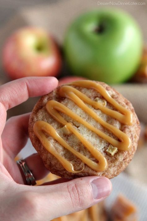 These Caramel Apple Snickerdoodles are soft, chewy cookies, coated in cinnamon-sugar, with bits of tender apples, and drizzled with caramel on top. Trunk Bay St John, Pistachio Pudding Cookies, Soft Snickerdoodle Cookies, Soft Chewy Cookies, Caramel Drizzle, St John Usvi, Snickerdoodle Cookies, Pudding Cookies, Best Cookie Recipes