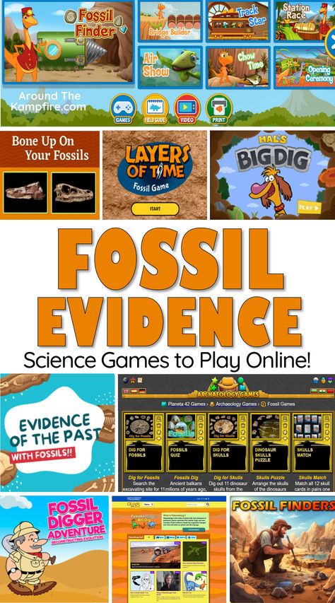 Fossil evidencce online science games. Fossils 3rd Grade, Third Grade Science Lessons, March Classroom Activities, Fossils Lesson, Third Grade Science Activities, Science Games For Kids, Geologic Time Scale, Ngss Science, Second Grade Science