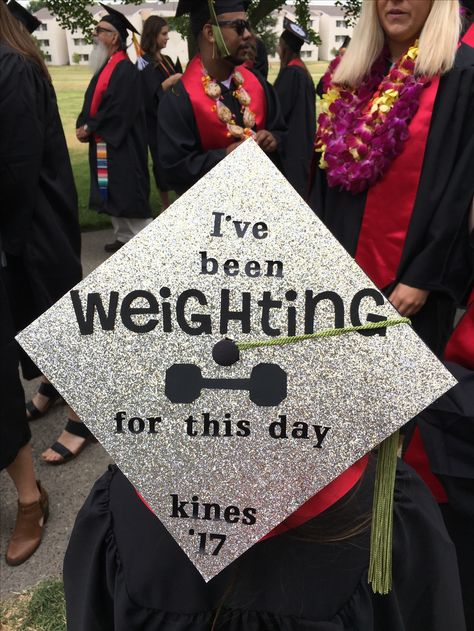 Kinesiology exercise science graduation cap! #kinesiology #graduationcap #exercisescience Science Graduation Cap, Grad Cap Decorations, Graduation Cap Designs College, Teacher Graduation Cap, Get Good Grades, College Grad Cap Ideas, Exercise Science, College Graduation Photoshoot, College Graduation Cap Decoration