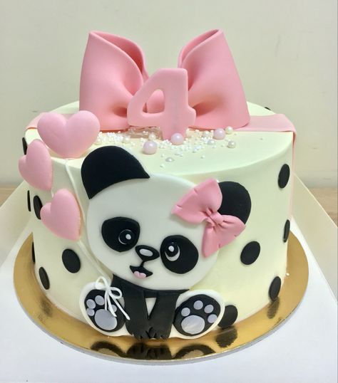 Pink Panda Cake, Album Cake, Panda Birthday Cake, Mermaid Birthday Cakes, Panda Birthday, Pink Panda, Baby Cakes, Baby Panda, Girly Pictures