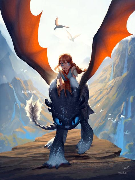 RaidesArt - Professional, Digital Artist | DeviantArt Nightlight Dragon, Night Fury Dragon, Httyd Art, Dreamworks Dragons, Dragon Sketch, Httyd Dragons, Dragon Trainer, Dragon Rider, Dragon Pictures