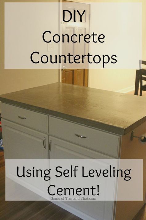 DIY Concrete Countertops Using Self Leveling Cement! Cocina Diy, Kitchen Remodel Countertops, Diy Concrete Countertops, Kitchen Countertop Materials, Home Improvement Loans, Home Remodeling Diy, Diy Countertops, Diy Concrete, Diy Renovation