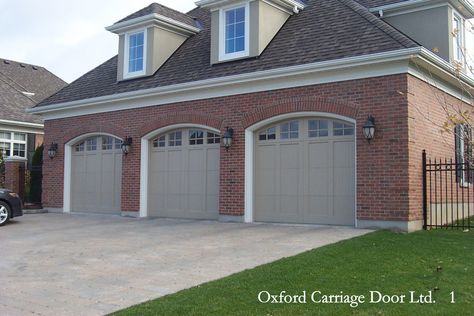 Carriage Garage, Carriage Garage Doors, Wood Garage, Wood Garage Doors, Carriage Doors, Double Garage, Crown Molding, Garage Door, Stables