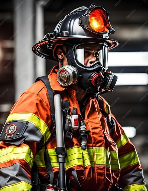 Premium Photo | A firefighter wearing a fire suit with the number 2 on it Fireman Outfit, Fire Captain, The Number 2, Drawing Inspo, Number 2, New Wallpaper, A Fire, 2 On, Premium Photo