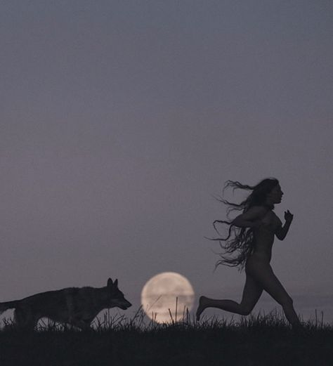 Magical Woman Aesthetic, Folklore Witch Aesthetic, Tribe Aesthetic Forest, Talking To Animals Power Aesthetic, Warrioress Aesthetic, Full Moon Womens Circle, Women Who Run With The Wolves Aesthetic, Werewitch Aesthetic, The Huntress Archetype Aesthetic