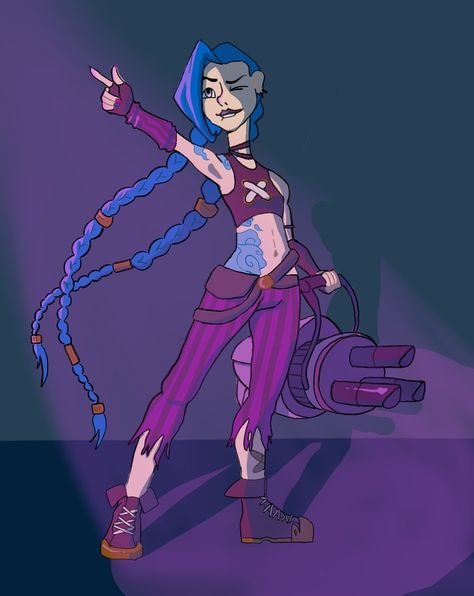 It's Jinx now. Powder fell down a well. Jinx From Arcane, A Well, Falling Down, Color Palettes, Color, Colour Palettes