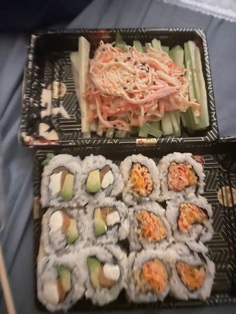 Spicy crab, Philadelphia roll and crav salad from hibachi 10/10 Spicy Crab, Food L, Homemade Sushi, Crab Salad, Food Babe, Pretty Food, Crab, Rolls, Salad