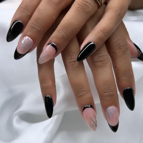 🕸️✨ Simple yet stunning spiderweb nails to get you in the Halloween spirit - - - DM TO BOOK! - - - #SpiderwebNails #HalloweenNails #NailArt #gelx #gelxnails #miami #miaminailtech #beginner #SpookySeason #NailGoals #NailTechLife #NailInspo #NailDesigns Spiderweb Nails, Miami Nails, Halloween Spirit, Nail Tech, Spirit Halloween, Spider Web, Halloween Nails, Nail Inspo, Miami