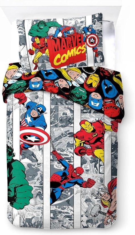 Avengers Bedroom, Avengers Comics, Dry Air, Bedroom Guest, Single Duvet Cover, Room Kids, Duvet Bedding, Clean Machine, Boys Room