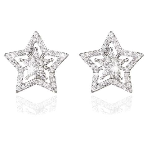 PRICES MAY VARY. Silver Stud Earrings - These star earrings exude elegance with their charming and distinctive design, setting them apart from your everyday stud earrings. With their unique style, they have the power to enhance your look and captivate the attention of everyone around you. Cubic Zirconia Stud Earrings - These CZ earrings are crafted from high-quality alloy, cubic zirconia. They are highly polished, nickel-free, low-allergenic, and always shiny. Our Shining earrings are most suita Everyday Stud Earrings, Mens Earrings, Mens Earrings Studs, Everyday Earrings Studs, Silver Star Earrings, Stud Earrings For Men, Earrings For Men, Sparkly Earrings, Star Earrings Stud