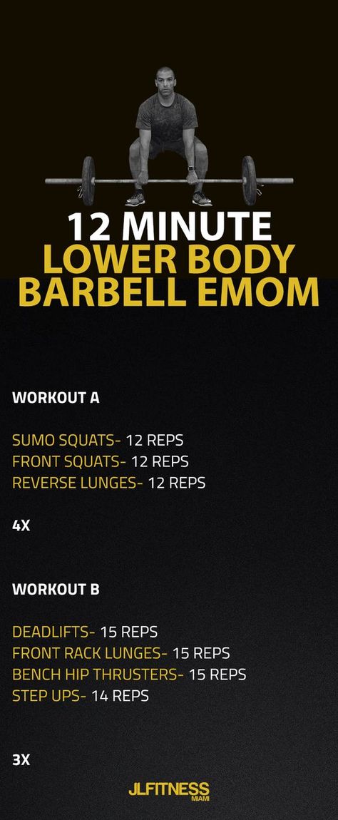 Barbell EMOM Workout | Posted By: CustomWeightLossProgram.com Lower Body Emom Workout, Lower Body Wod Crossfit, Leg Emom Workout, Lower Body Barbell Workout, Barbell Emom, Emom Wod, Barbell Complex, Emom Workout, Strength And Conditioning Workouts