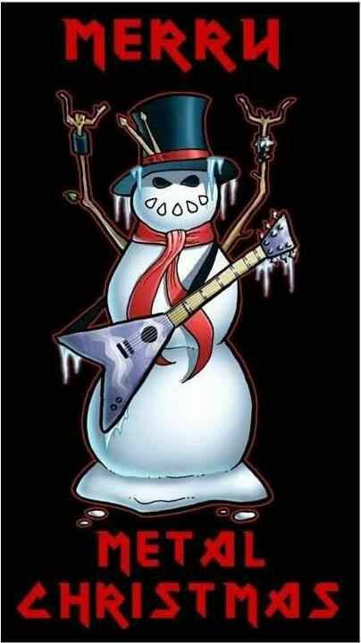 Merry Metal Christmas! Heavy Metal Christmas, Nita Strauss, Scary Christmas, Christmas Horror, Merry Christmas Gif, Heavy Metal Art, Creepy Christmas, Dark Christmas, Metal Christmas