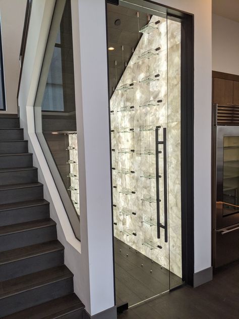 Wine Cellar Closet, Under Stairs Wine Cellar, Wine Room Design, Wine Cellar Basement, Glass Wine Cellar, Wine Closet, Home Bar Rooms, Home Wine Cellars, Wine Cellar Design