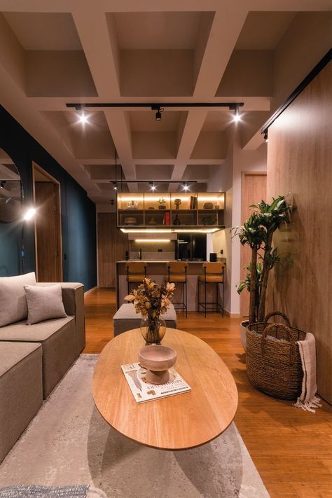 Get inspiration and ideas from this modern design for this one bedroom apartment in Medellin, Colombia. Utilising a variety of woods, vegetation and industrial references. Colombian Interior Design, Interior Design Apartment, Design Apartment, One Bedroom Apartment, Apartment Interior Design, One Bedroom, Interior Design Services, Creative Studio, Bedroom Apartment