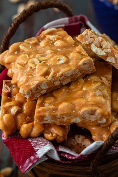 Pé de Moleque (Brazilian Peanut Brittle) - Olivia's Cuisine Easy Peanut Brittle Recipe, Brazilian Snacks, Peanut Brittle Recipe, Brazilian Desserts, Desserts Around The World, Brazilian Dishes, Brittle Recipes, Peanut Candy, Peanut Brittle