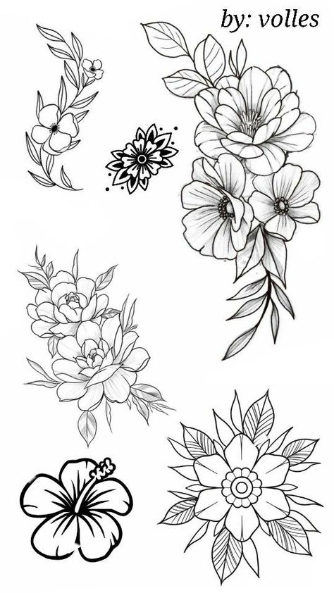 Pin by Madeleine Dalby on Tatuagem in 2022 | Flower tattoo drawings, Mystical tattoos, Flash tattoo designs Sunflower Flash Tattoo, Tattoo Stencils Flowers, Flash Art Simple, Floral Tattoo Flash, Flower Stencil Tattoo, Tattoo Flower Designs, Flower Flash Tattoo, Floral Tattoo Stencil, Flower Tattoo Outline