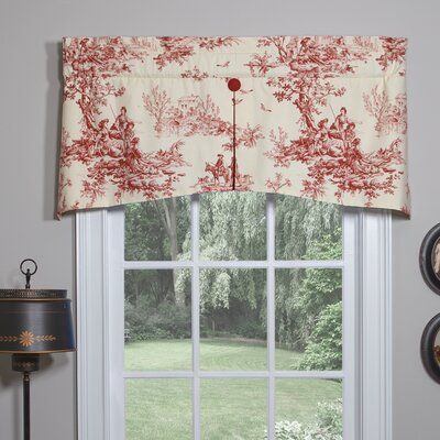 Red Toile, Window Curtain Rods, Upholstered Panel Bed, Valance Window Treatments, Upholstered Panels, How To Make Curtains, Window Valance, Valances, The Grove