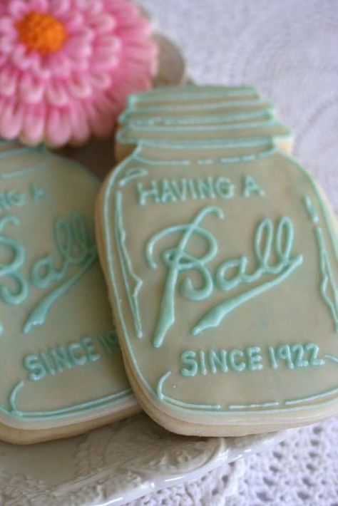 Birthday Surprise For Mom, Grandmas Birthday Party, Mason Jar Party, Mason Jar Cookies, 75th Birthday Parties, 100th Birthday Party, 90th Birthday Parties, 90's Birthday Party, 70th Birthday Parties